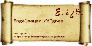 Engelmayer Ágnes névjegykártya