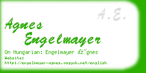 agnes engelmayer business card